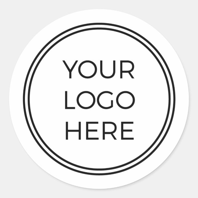 Add Your Logo Simple Round Label Runder Aufkleber (Vorderseite)
