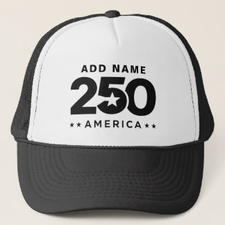 Add Your Name Custom 250 America Independence Day Truckerkappe