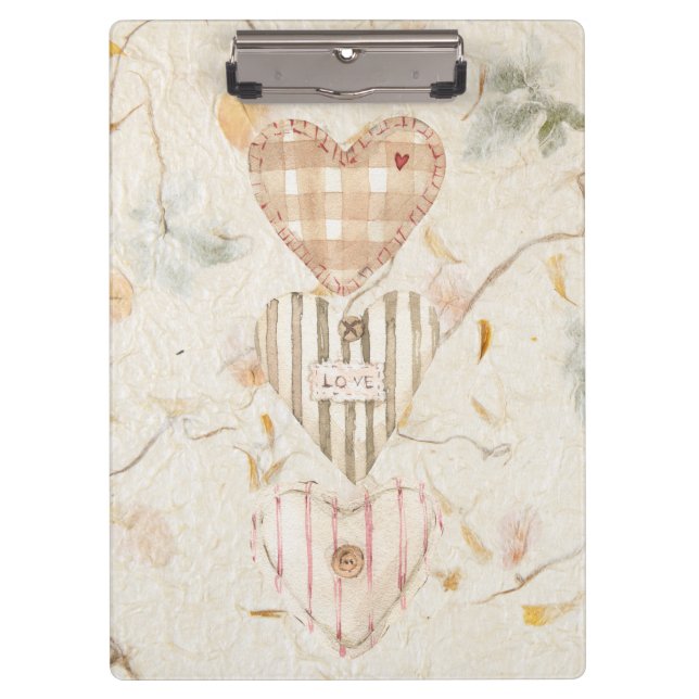 Add your name on backside Mulberry kraft paper Klemmbrett (Vorderseite)