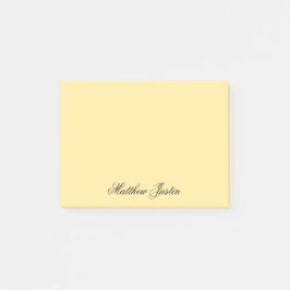 Add Your Name to Custom Light Yellow Stationery Post-it Klebezettel