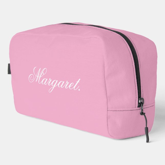 Add Your Name to This Sleek and Practical Pink Waschbeutel (Rechte Ecke)