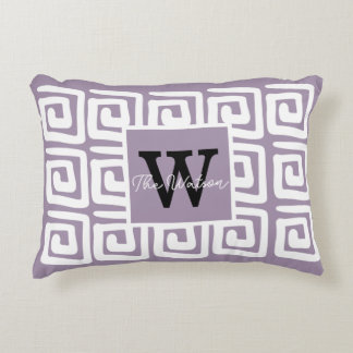 Add your own artwork and name Purple Greek Dekokissen