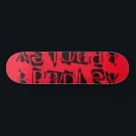Add Your Own Custom Name Personalized Red Black Skateboard<br><div class="desc">Add Your Own Custom Name Personalized Skateboard features your personalized name in modern black typography on a simple red background. Personalize by editing the text in the text box provided. Give a custom made gift, personalized skateboard to your favorite skateboarder for Christmas, birthday or your BFF. Designed by ©Evco Studio...</div>