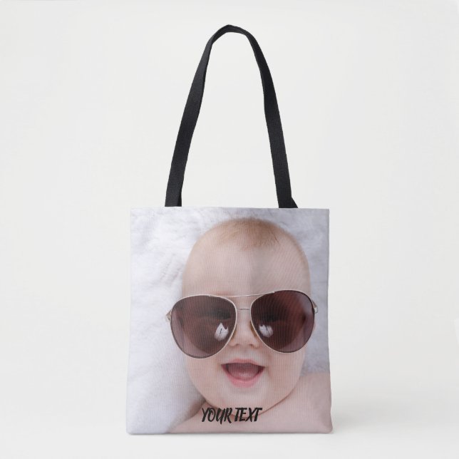 Add your own custom photo front and back tote bag tasche (Vorderseite)