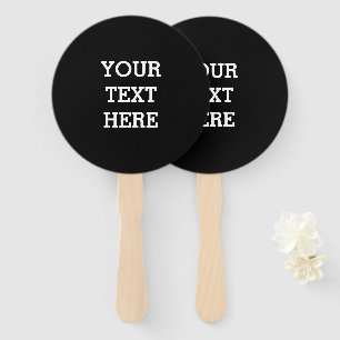 Add Your Own Custom Text Here Black and White Fächer