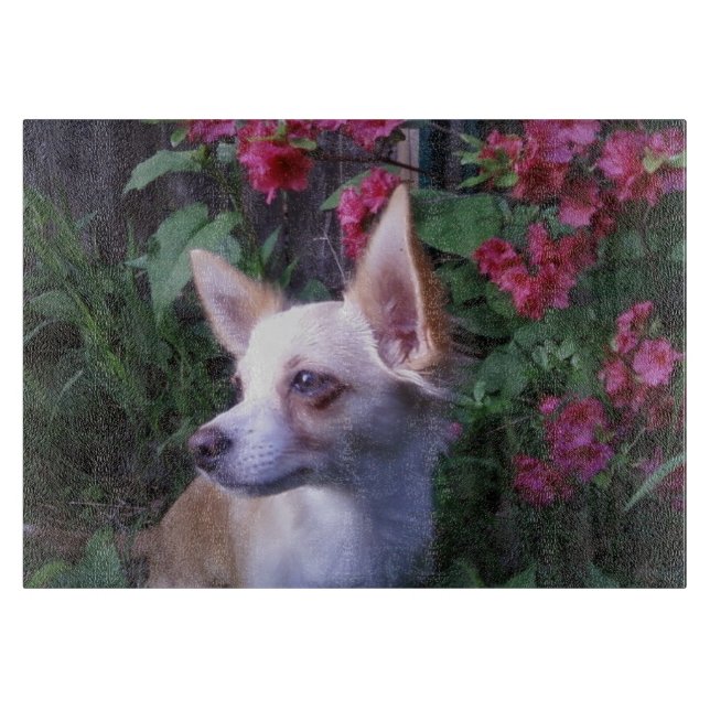 "Add-Your-Own-Foto" Glasschneidebrett Schneidebrett (Vorderseite)