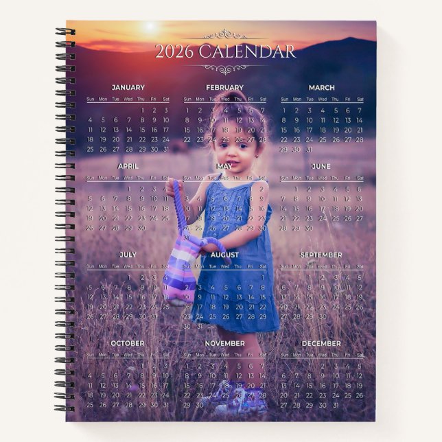 Add Your Own Photo 2026 Calendar |  Notizbuch (Vorderseite)