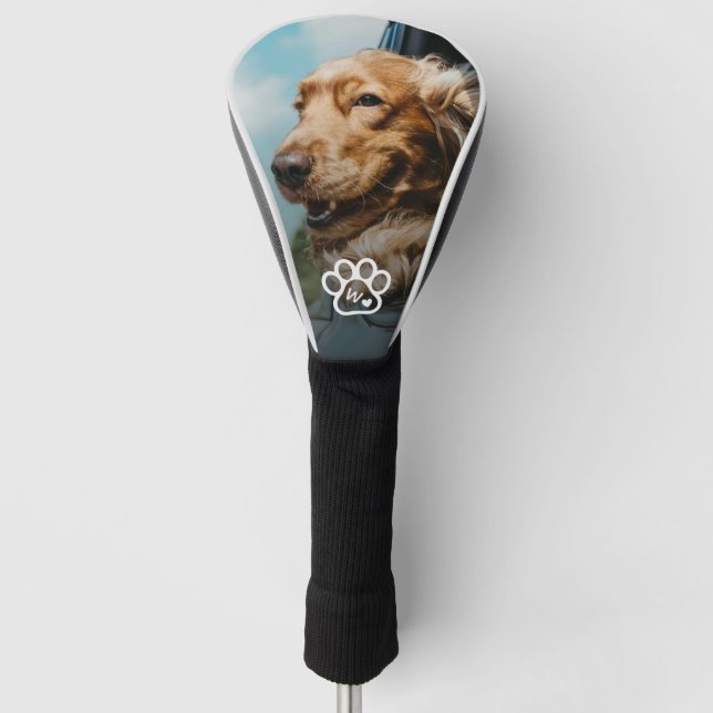 Add Your Own Photo Dog Pets Monogram Golf Headcover (Vorderseite)