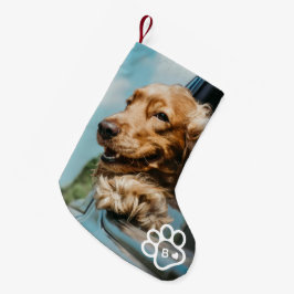 Add Your Own Photo Dog Pets Monogram Kleiner Weihnachtsstrumpf