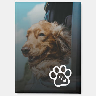 Add Your Own Photo Dog Pets Monogram Magnet