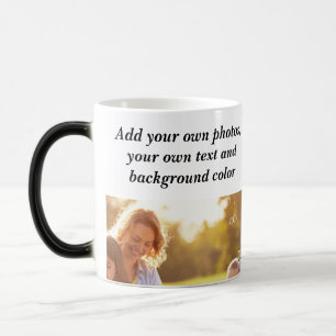 Add your own photos, text and background throw pi verwandlungstasse