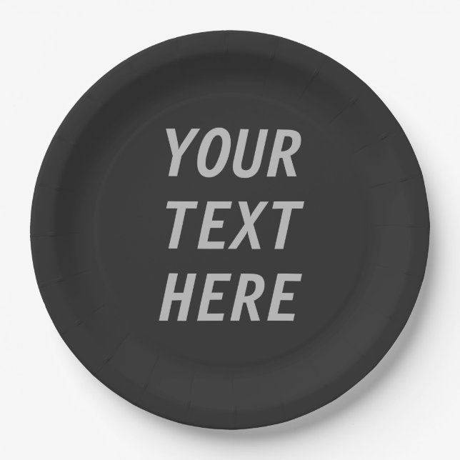 Add Your Own Text  Pappteller (Vorderseite)