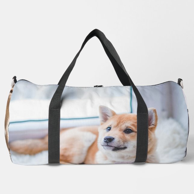 Add Your Photo and Text 2 Sided Customized Duffle Bag (Vorderseite)