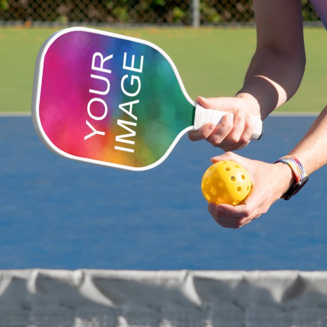 Add Your Photo Image Design Here Template Modern Pickleball Schläger (InSitu)