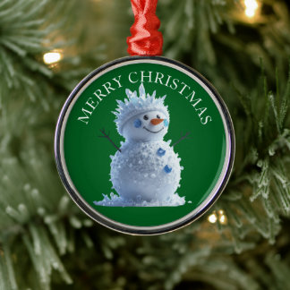 Add Your Photo on this Merry Chirstmas ornament  Aus Metall