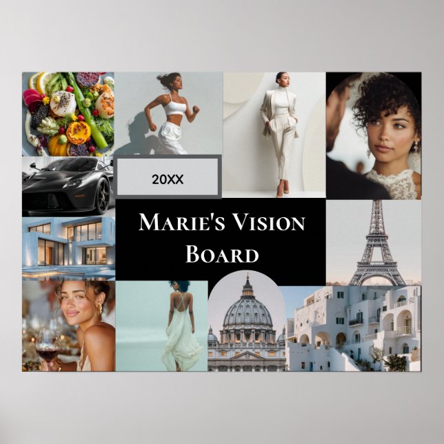 Add Your Photo Vision Board Custom Poster (Devant)
