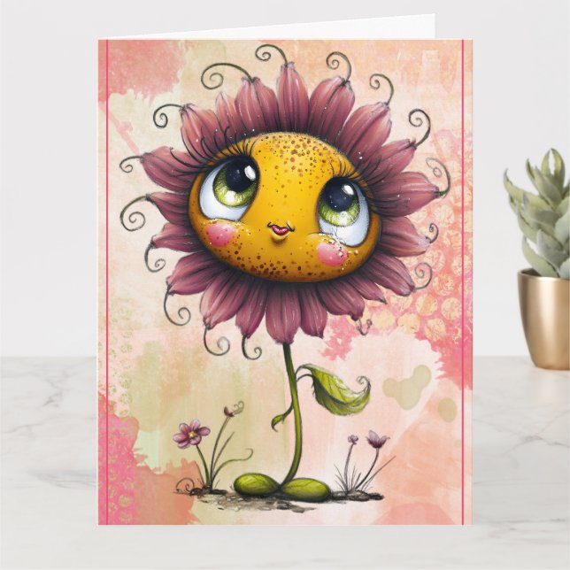 Add your special message  karte (Kleine Pflanze)