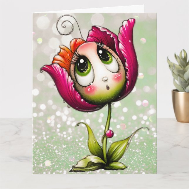 Add your special message  karte (Kleine Pflanze)