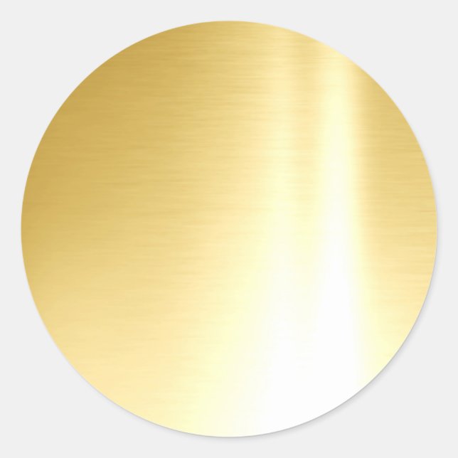 Add Your Text Glam Gold Blank Elegant Template Runder Aufkleber (Vorderseite)
