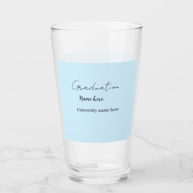 add your text simple graduate add school name cong glas (Vorderseite)
