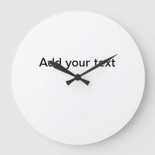add your text simple minimal custom personalized  große wanduhr