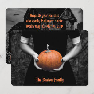 Addams-Inspiriertes Halloween-Party des Spuk Hause Einladung