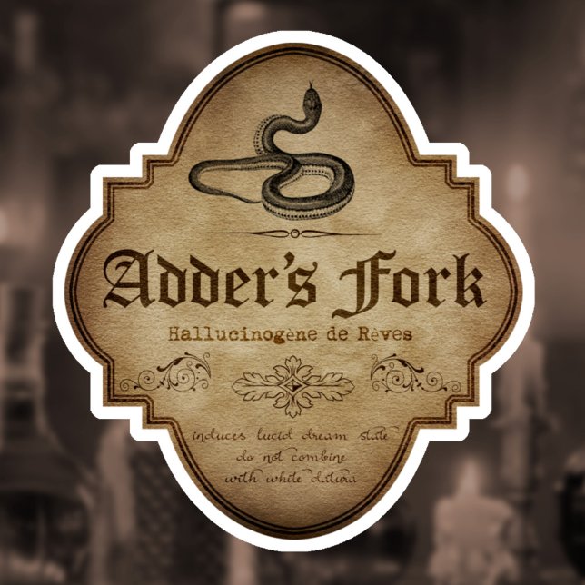 Adder's Fork Apothecary DC Aufkleber (Von Creator hochgeladen)