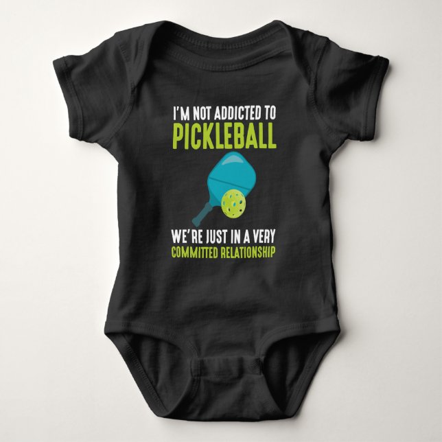 Addicdicted to Pickleball Player Sport Athlete Spa Baby Strampler (Vorderseite)