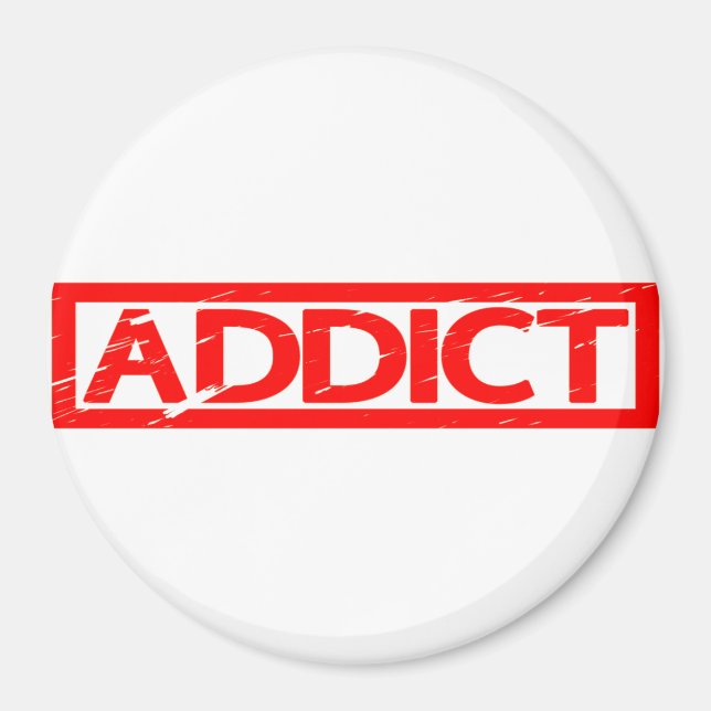 Addict-Briefmarke Magnet (Vorne)