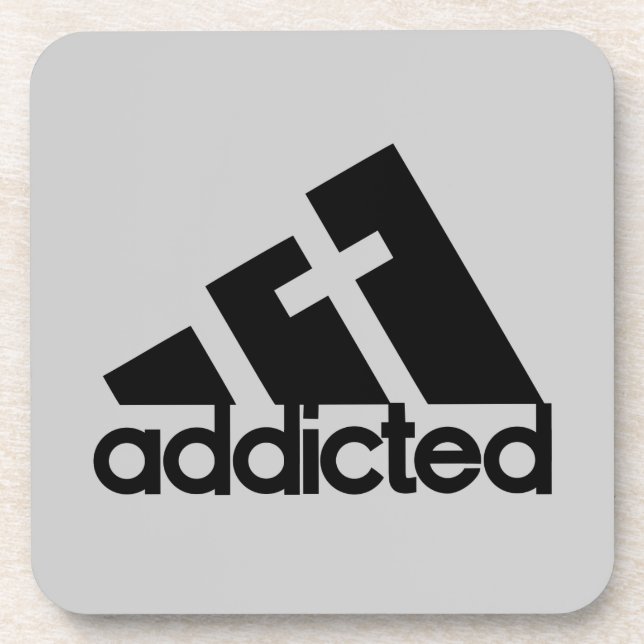 Addicted Black Untersetzer (Vorderseite)