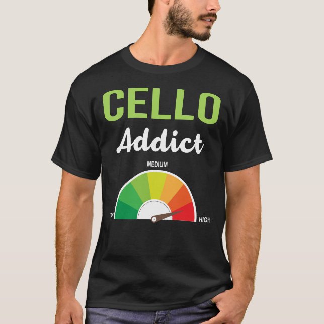 Addiction Cello Cellist T-Shirt (Vorderseite)