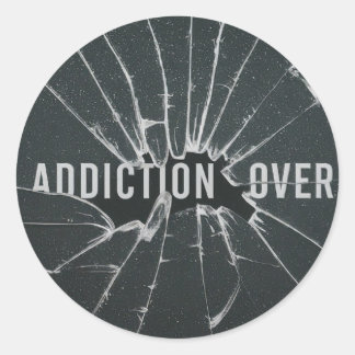 Addictionierung Runder Aufkleber