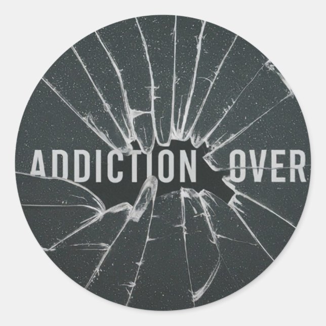 Addictionierung Runder Aufkleber (Vorderseite)