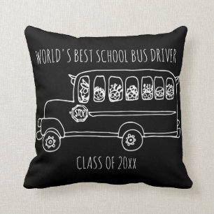 Addieren bester der Schulbus-Fahrer der Welt im Kissen