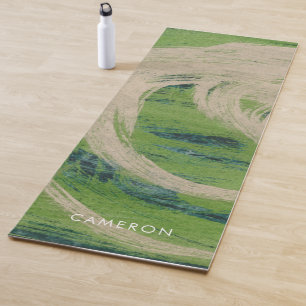 Addieren Sie den Rand Ihres Namens Wassers Yogamatte