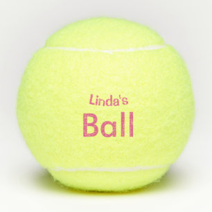 Addieren Sie ein personalisiertes NAMENSROSA Tennisbälle