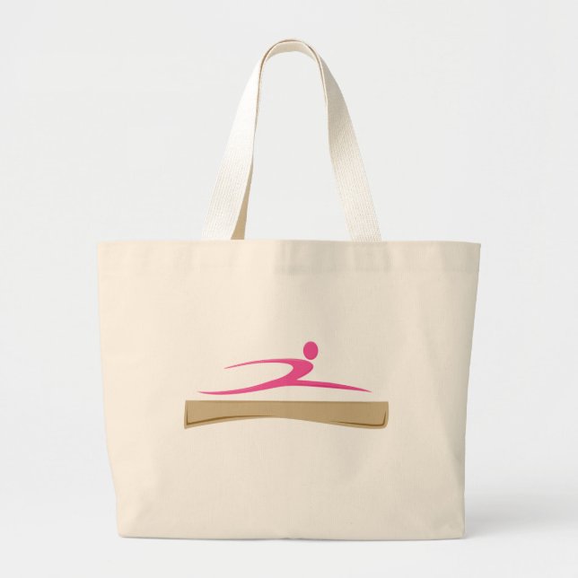 Addieren Sie eine Namensgymnastik-Tasche Jumbo Stoffbeutel (Vorne)