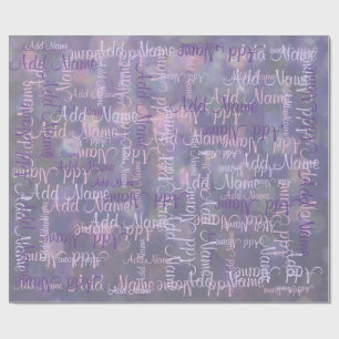 Addieren Sie einen Namen Geschenkpapier