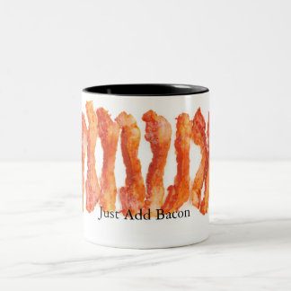 Addieren Sie einfach Speck Zweifarbige Tasse
