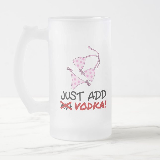 Addieren Sie einfach Wodka Mattglas Bierglas (Links)