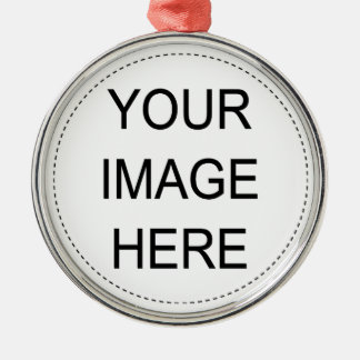 Addieren Sie Ihr eigenes Bild Silbernes Ornament
