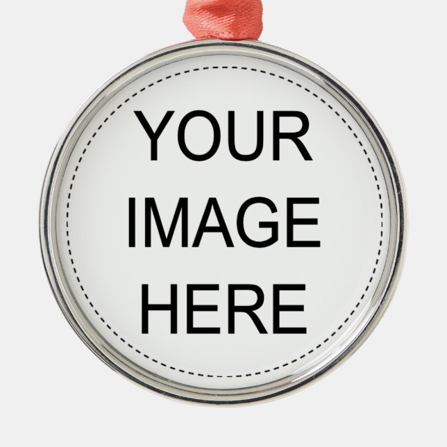Addieren Sie Ihr eigenes Bild Silbernes Ornament (Vorne)