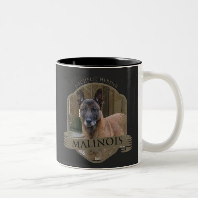 Addieren Sie Ihr Foto Malinois - belgischer Zweifarbige Tasse (Rechts)