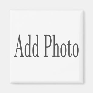 Addieren Sie Ihr Foto um oder quadratischen Magnet