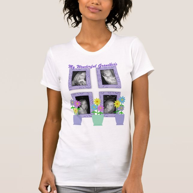 Addieren Sie Ihr Fotosgrandkids-T-Shirt T-Shirt (Vorderseite)