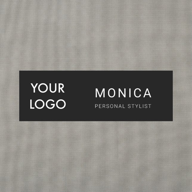 Addieren Sie Ihr Minimalistisches Schwarzes des Namensschild (Von Creator hochgeladen)