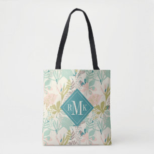 Addieren Sie Ihr modernes Blumenmuster des Tasche