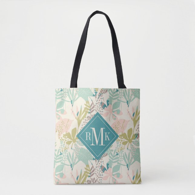 Addieren Sie Ihr modernes Blumenmuster des Tasche (Vorderseite)