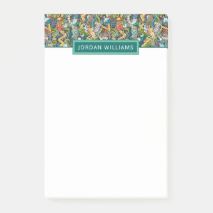 Addieren Sie Ihr Namens  abstrakte Post-it Klebezettel