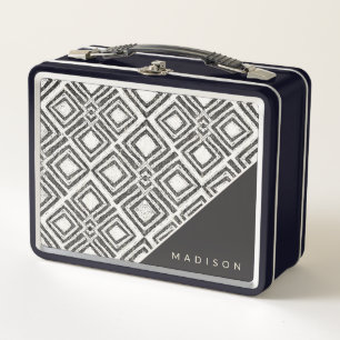 Addieren Sie Ihr Namens afrikanisches wildes Metall Lunch Box